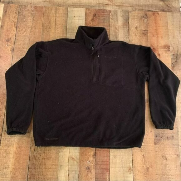 Columbia mens size XL fleece quarter zip pullover jacket in black - Picture 1 of 8